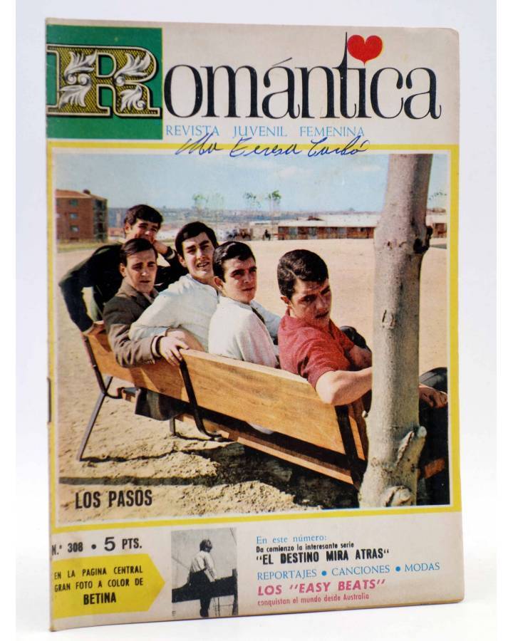 Cubierta de SELECCIÓN ROMÁNTICA 308. REVISTA JUVENIL FEMENINA (Vvaa) Ibero Mundial 1967. SIN POSTER