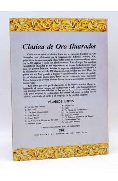 Contracubierta de CLÁSICOS DE ORO ILUSTRADOS 13. VIAJE AL CENTRO DE LA TIERRA (Verne / Bellani / Vadillo) Novaro 1980
