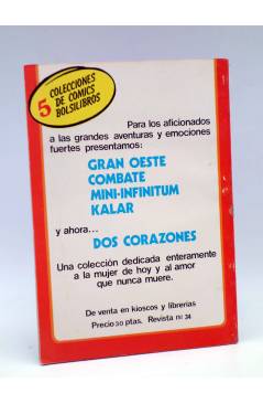 Contracubierta de DOS CORAZONES 34. EL AMOR NO ME IMPORTA (No Acreditado) Producciones Editoriales 1980