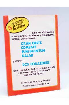 Contracubierta de DOS CORAZONES 44. QUÉ TORBELLINO (No Acreditado) Producciones Editoriales 1981