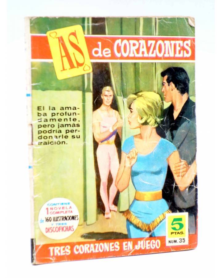 Cubierta de AS DE CORAZONES 35. TRES CORAZONES EN JUEGO (Maite Otos / Martínez Henares) Bruguera 1961