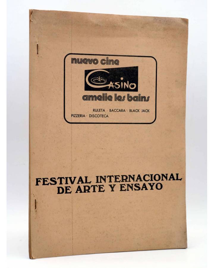 Cubierta de PROGRAMA FESTIVAL INTERNACIONAL DE ARTE Y ENSAYO. Nuevo Cine Casino Amelie Les Bains 1976