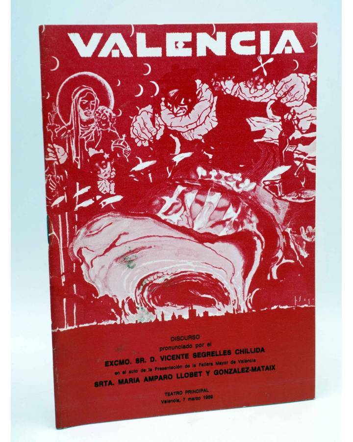 Cubierta de DISCURSO VICENTE SEGRELLES CHILLIDA PRESENTACIÓN FALLERA MAYOR. Junta Central Fallera 1969