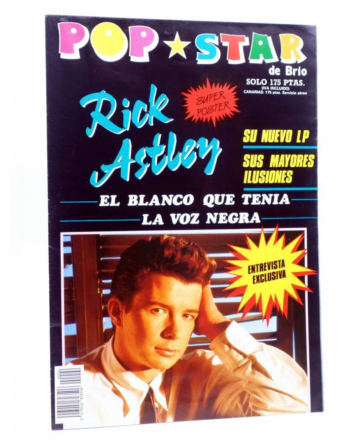 Cubierta de POP STAR DE BRÍO AÑO 1 Nº 4. SUPER POSTER DESPLEGABLE RICK ASTLEY. Brío 1976