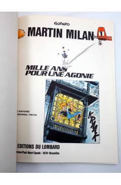 Muestra 1 de LES AVENTURES DE MARTIN MILAN 1. MILLE ANS POUR UNE AGONIE (Godard) Du Lombard 1978. EO