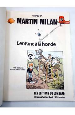 Muestra 1 de LES AVENTURES DE MARTIN MILAN 5. L'ENFANT À LA HORDE (Godard) Du Lombard 1981. EO