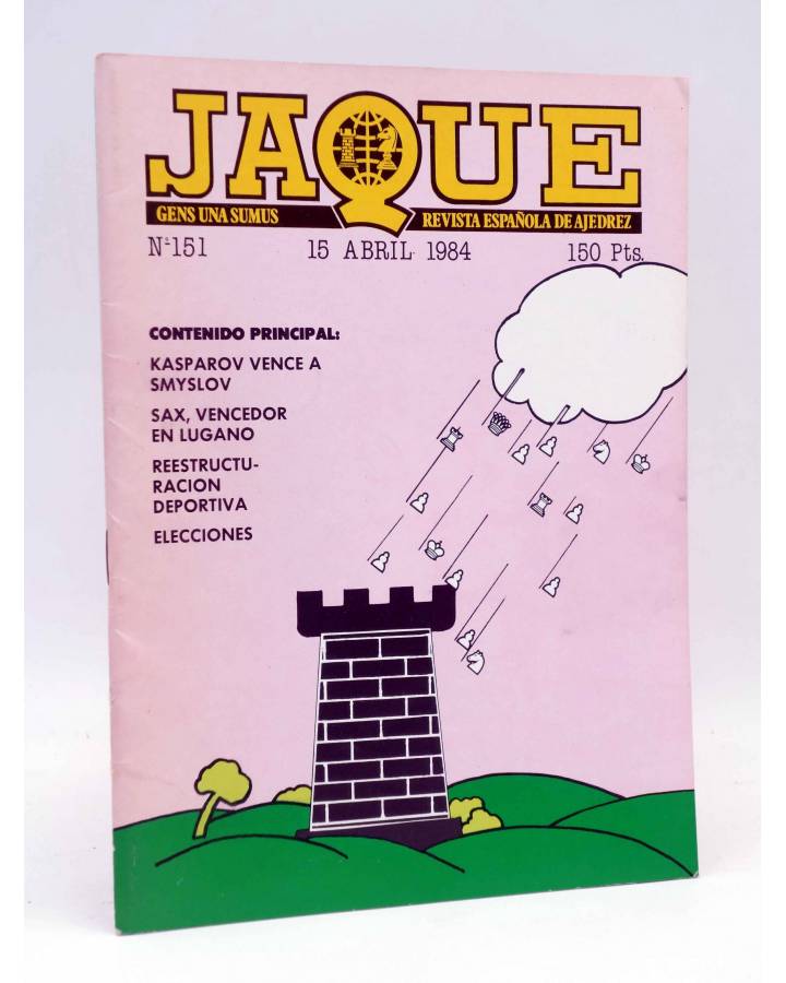 Cubierta de JAQUE REVISTA ESPAÑOLA DE AJEDREZ 151 (Vvaa) Caisa 1984