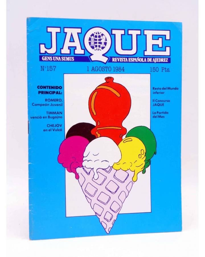 Cubierta de JAQUE REVISTA ESPAÑOLA DE AJEDREZ 157 (Vvaa) Caisa 1984
