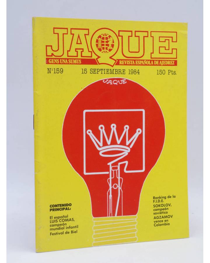 Cubierta de JAQUE REVISTA ESPAÑOLA DE AJEDREZ 159 (Vvaa) Caisa 1984