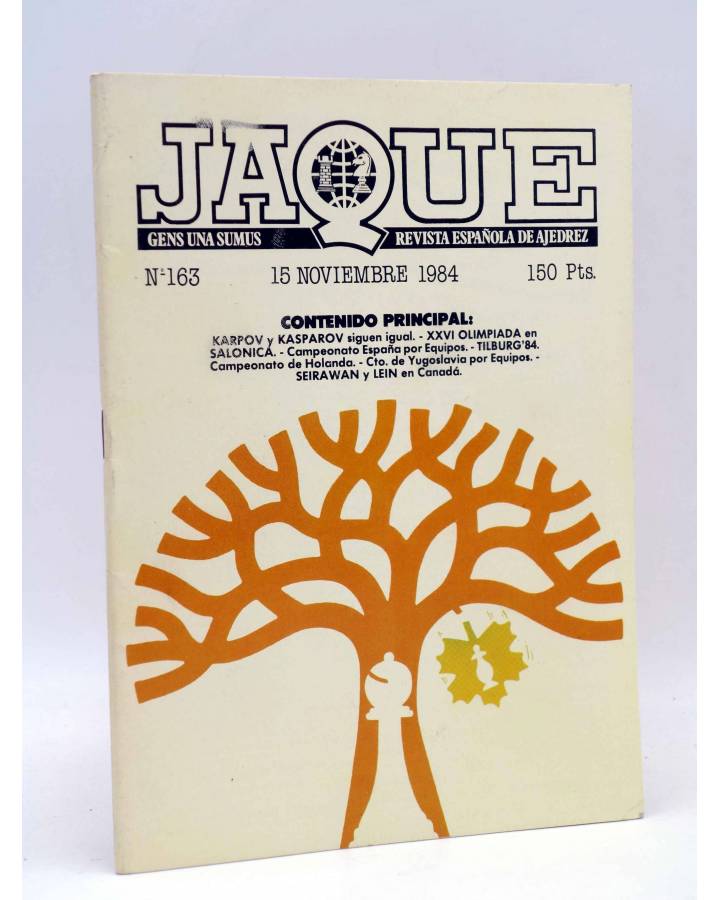 Cubierta de JAQUE REVISTA ESPAÑOLA DE AJEDREZ 163 (Vvaa) Caisa 1984