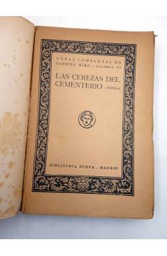 Muestra 1 de OBRAS COMPLETAS III. LAS CEREZAS DEL CEMENTERIO. NOVELA (Gabriel Miró) Biblioteca Nueva 1940