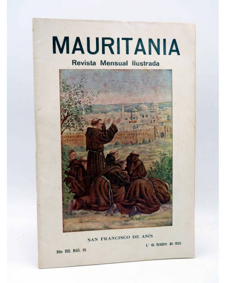 Cubierta de MAURITANIA REVISTA MENSUAL ILUSTRADA 95. SAN FRANCISCO DE ASÍS. TANGER MARRUECOS (Vvaa) PP Franciscanos 1935