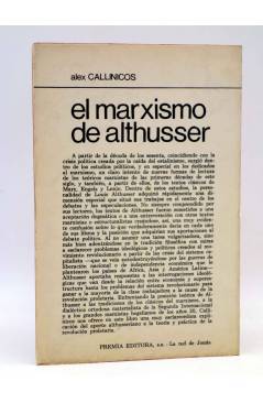 Contracubierta de LA RED DE JONAS. EL MARXISMO DE ALTHUSSER (Alex Callinicos) Premia 1978
