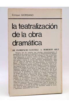 Contracubierta de LA RED DE JONAS. LA TEATRALIZACIÓN DE LA OBRA DRAMÁTICA (E. Giordano) Premia 1982