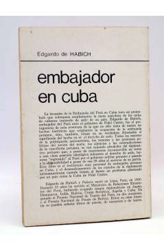 Contracubierta de LA RED DE JONAS. EMBAJADOR EN CUBA (Eduardo De Habich) Premia 1980