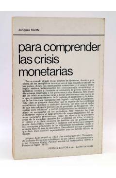 Contracubierta de LA RED DE JONAS. PARA COMPRENDER LAS CRISIS MONETARIAS (Jacques Kahn) Premia 1979