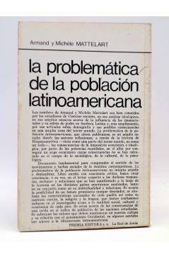 Contracubierta de LA RED DE JONAS. PROBLEMÁTICA DE LA POBLACIÓN LATINOAMERICANA (A. Y M. Mattelart) Premia 1982