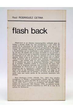 Contracubierta de LA RED DE JONAS. FLASH BACK (R. Rodríguez Cetina) Premia 1982
