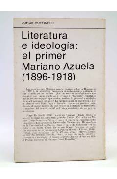 Contracubierta de LA RED DE JONAS. LITERATURA E IDEOLOGÍA: EL PRIMER MARIANO AZUELA 1896-1918 (Jorge Ruffinelli) Premia 