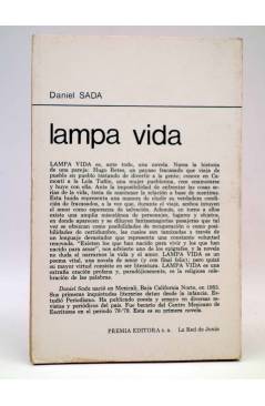 Contracubierta de LA RED DE JONAS. LAMPA VIDA (Daniel Sada) Premia 1980