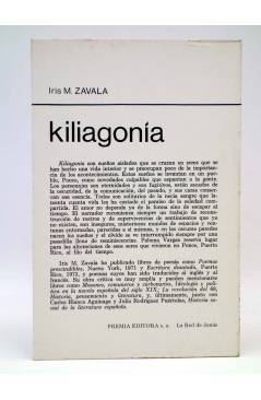 Contracubierta de LA RED DE JONAS. KILIAGONÍA (Iris M. Zavala) Premia 1980