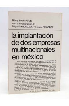 Contracubierta de LA RED DE JONAS. LA IMPLANTACIÓN DE DOS MULTINACIONALES EN MÉXICO (Vvaa) Premia 1980