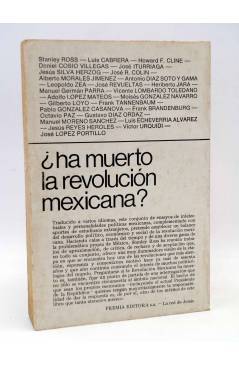 Contracubierta de LA RED DE JONAS. ¿HA MUERTO LA REVOLUCIÓN MEXICANA? (Vvaa) Premia 1979