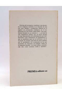 Contracubierta de LIBROS DEL BICHO 1. NOTICIAS DEL EXTRANJERO (Pedro Lastra) Premia 1982