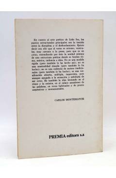 Contracubierta de LIBROS DEL BICHO 9. LA IMAGINARIA VENTANA ABIERTA (Ledo Ivo) Premia 1980