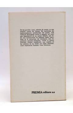 Contracubierta de LIBROS DEL BICHO 26. DE LAS QUERIDAS COSAS (Raúl Renán) Premia 1982