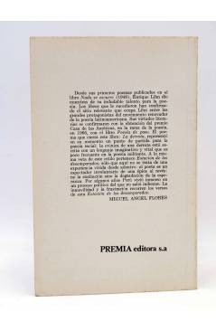 Contracubierta de LIBROS DEL BICHO 29. ESTACIÓN DE LOS DESAMPARADOS (Enrique Lihn) Premia 1982
