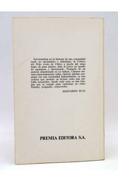 Contracubierta de LIBROS DEL BICHO 31. CRÓNICA DEL NIÑO JESÚS DE CHILCA (Antonio Cisneros) Premia 1981