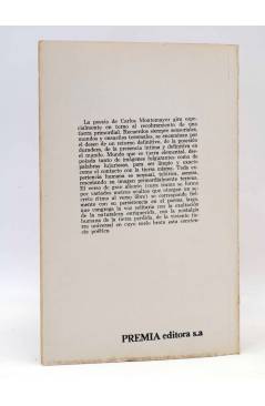 Contracubierta de LIBROS DEL BICHO 42. FINISTERRA (Carlos Montemayor) Premia 1982