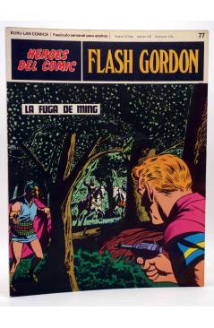 Cubierta de HEROES DEL COMIC. FLASH GORDON 77. LA FUGA DE MING (Alex Raymond) Buru Lan 1971