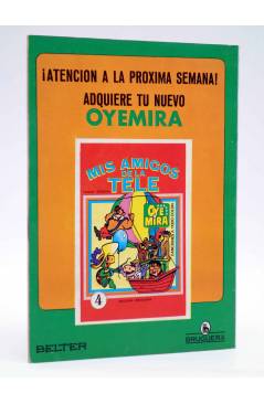 Contracubierta de OYEMIRA OYE MIRA 3. EL SHOW DE HORACIO PINCHADISCOS (Vvaa) Bruguera / Belter 1981. CON 4 CROMOS