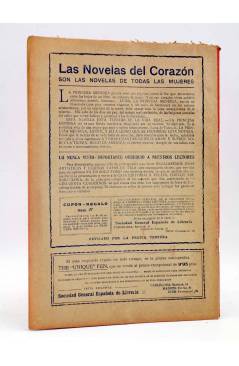 Contracubierta de LAS NOVELAS DEL CORAZÓN. LA PRINCESA MENDIGA 27 (Hugo De América) Vecchi Circa 1920