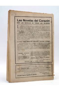 Contracubierta de LAS NOVELAS DEL CORAZÓN. LA PRINCESA MENDIGA 35 (Hugo De América) Vecchi Circa 1920