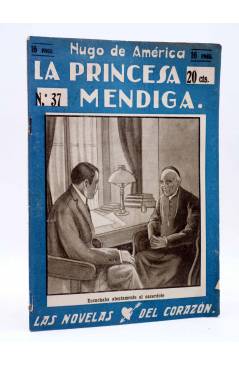 Cubierta de LAS NOVELAS DEL CORAZÓN. LA PRINCESA MENDIGA 37 (Hugo De América) Vecchi Circa 1920