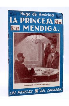 Cubierta de LAS NOVELAS DEL CORAZÓN. LA PRINCESA MENDIGA 42 (Hugo De América) Vecchi Circa 1920