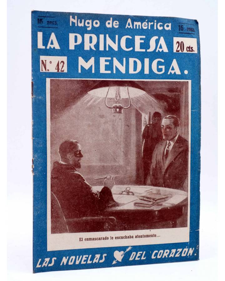 Cubierta de LAS NOVELAS DEL CORAZÓN. LA PRINCESA MENDIGA 42 (Hugo De América) Vecchi Circa 1920