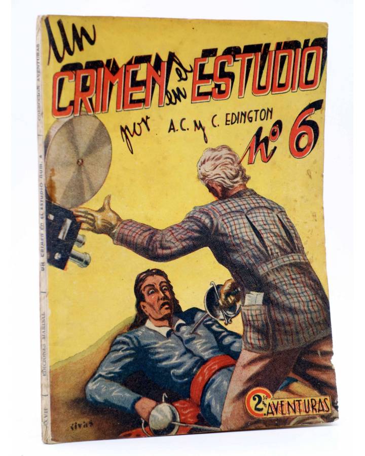 Cubierta de COLECCIÓN AVENTURAS - POLICIACA 67. UN CRIMEN EN EL ESTUDIO Nº 6 (A.C. Y Edington) Marisal 1941
