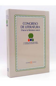 Cubierta de HACIA LA LITERATURA VASCA. II CONGRESO MUNDIAL VASCO DE LITERATURA (Vvaa) Castalia 1989
