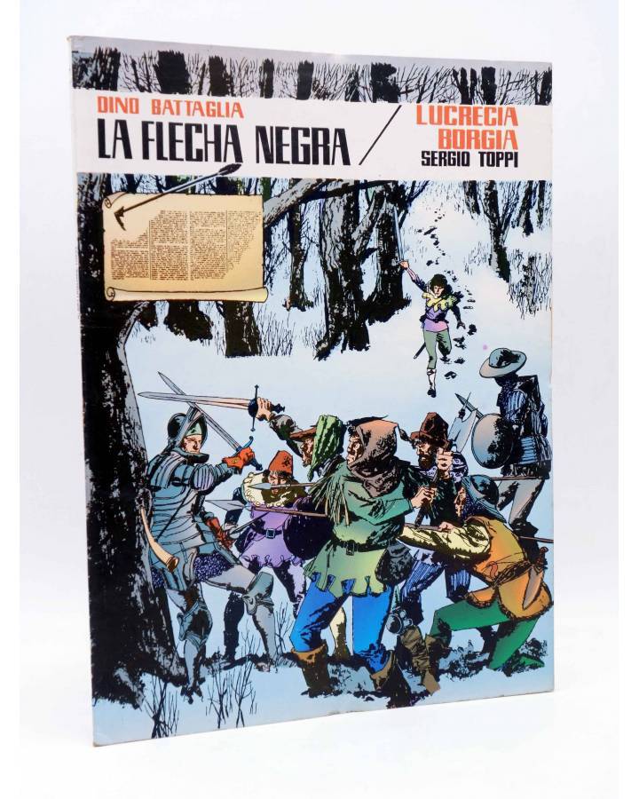 Cubierta de COLECCIÓN PILOTO 7. LA FLECHA NEGRA / LUCRECIA BORGIA (Battaglia / Toppi / Milani) Valenciana 1983