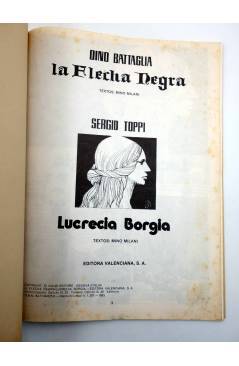 Muestra 1 de COLECCIÓN PILOTO 7. LA FLECHA NEGRA / LUCRECIA BORGIA (Battaglia / Toppi / Milani) Valenciana 1983