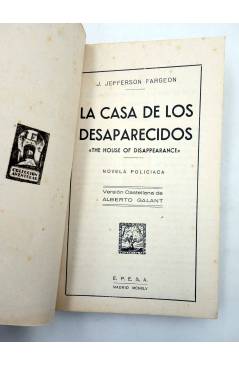 Muestra 1 de COLECCIÓN AVENTURAS. LA CASA DE LOS DESAPARECIDOS (J. Jefferson Fargeon) EPESA 1945
