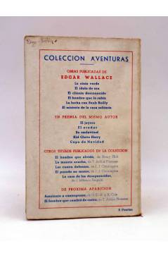 Contracubierta de COLECCIÓN AVENTURAS. LA LUCHA CON SNUB REILLY (Edgar Wallace) EPESA 1946