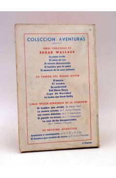 Contracubierta de COLECCIÓN AVENTURAS. EL CIENTE DESCONOCIDO (Edgar Wallace) EPESA 1946