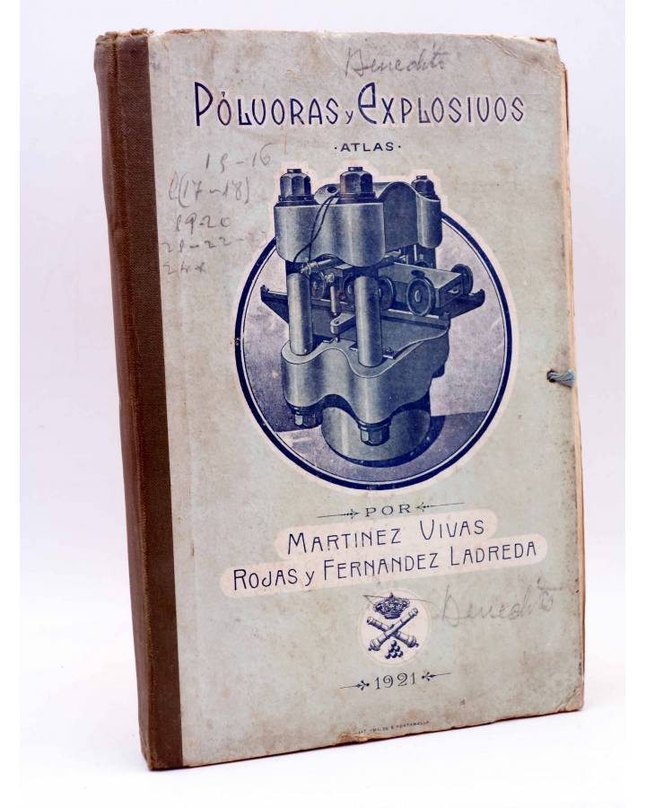 Cubierta de POLVORAS Y EXPLOSIVOS. ATLAS. 26 LÁMS (MartíNez Vivas / Rojas / Fernández Ladreda) Portabella 1921