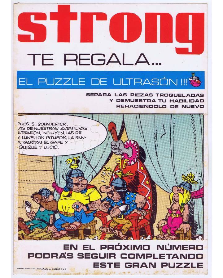 Cubierta de REVISTA STRONG. PUZZLE ULTRASÓN EL VIKINGO 1 (Remacle) Argos 1970
