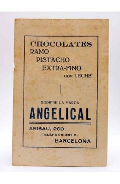 Contracubierta de CROMO ARTISTAS CINEMATOGRÁFICOS. MARY PHILBIN. Chocolates Angelical Circa 1930